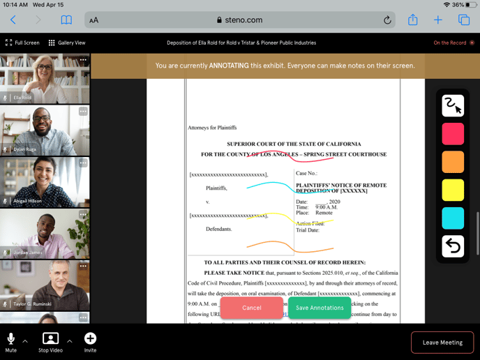 Exhibit annotation demonstration