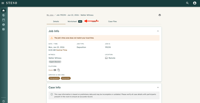 Dashboard - Worksheet Step 1