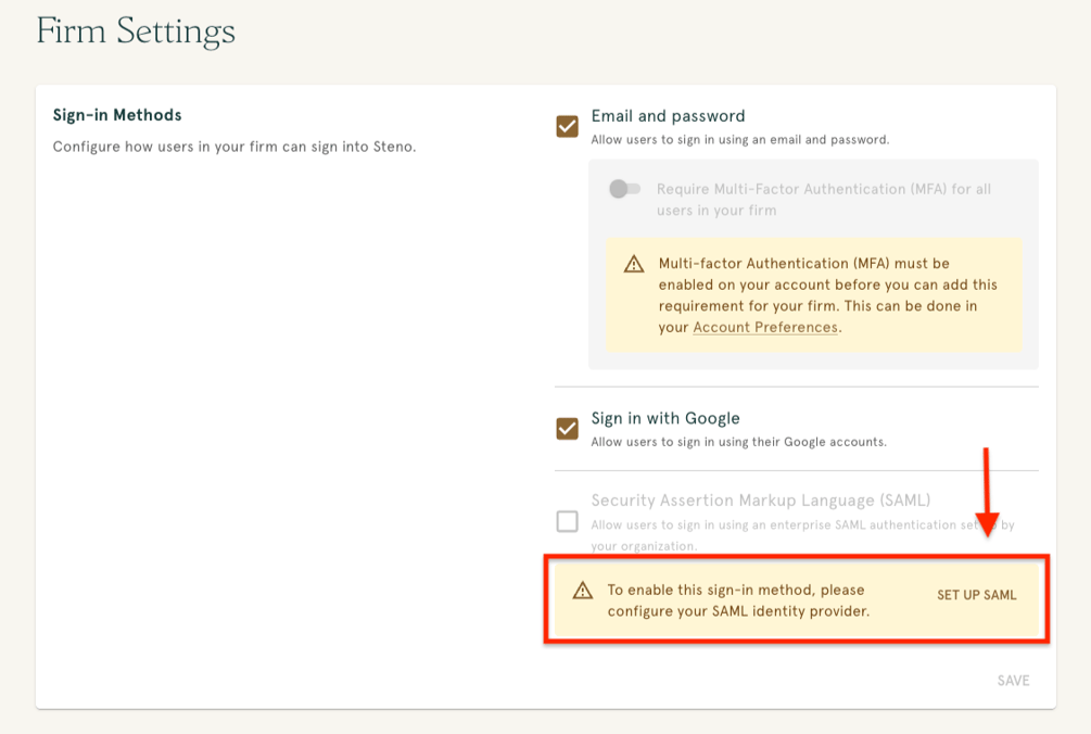 Setting Up SAML Single Sign-On (SSO)