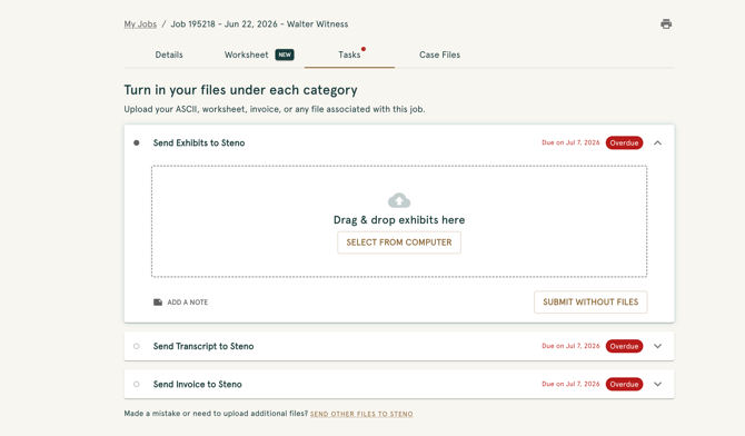 Tasks